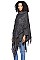 Fashionable Hand Crochet Fringe Poncho FM-AO621