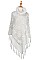 Fashionable Hand Crochet Fringe Poncho FM-AO621