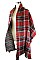 Pack of (6 Pieces) Assorted Stylish Reversible Plaid Pattern Shawls/Scarves FM-CG1080