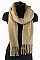 Pack of 12 Oversized Fleece Scarves with Tassel FM-GMSF004