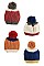 Fashionable Multi Tone Pom Pom Knit Beanie FM-HT180