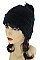 Pack of 12 (pieces) Assorted Faux Fur Pom Pom Crochet Beanies FM-HT4776