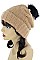 Pack of 12 (pieces) Assorted Faux Fur Pom Pom Crochet Beanies FM-HT4776