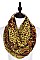 Pack of (12 Pieces) Assorted Color Animal Print Infinity Scarves FM-ISF256