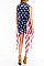 Pack of 6 Sleeveless American Flag Cardigans Kimonos