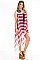 Pack of 6 Sleeveless American Flag Cardigans Kimonos