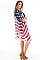 PACK OF ( 6 PCS ) AMERICAN FLAG PRINT KIMONO FM-FTZKSF156