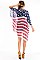 PACK OF ( 6 PCS ) AMERICAN FLAG PRINT KIMONO FM-FTZKSF156