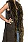Fashionable Faux Fur Collar Lengthy Vest FM-SAO686