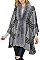 SOFT FUR COLLAR PLAID PATTERN PONCHO