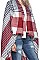 Pack of 6 piece Stylish Multi Tone Plaid Pattern Shawl Scarves FM-SCF2089