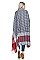 Pack of 6 piece Stylish Multi Tone Plaid Pattern Shawl Scarves FM-SCF2089