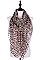 Pack of (12 Pieces) Assorted Color Jaguar Print Scarves