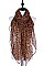 Pack of (12 Pieces) Assorted Color Jaguar Print Scarves