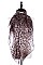 Pack of (12 Pieces) Assorted Color Animal Print Scarves FM-SF402