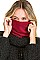 PACK OF 12 TRENDY 2 IN 1 ASSORTED COLOR NECK GAITER AND BEANIE