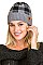 PACK OF 12 FASHION PLAID BEANIES