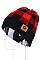 PACK OF 12 FASHION PLAID BEANIES