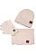PACK OF 12 GLAM BEANIE NECK WARMER AND GLOVES SET