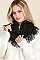 PACK OF 12 TRENDY ASSORTED COLOR INFINITY FRINGE SCARVES