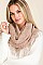 PACK OF 12 TRENDY ASSORTED COLOR INFINITY FRINGE SCARVES