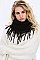 Pack of (12 pieces) ASSORTED COLOR FRINGE INFINITY SCARVES FM-WISF210