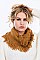 Pack of (12 pieces) ASSORTED COLOR FRINGE INFINITY SCARVES FM-WISF211