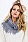 Pack of (12 pieces) ASSORTED COLOR FRINGE INFINITY SCARVES FM-WISF211