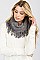 Pack of 12 Stylish Assorted Color Fringe Detail Infinity Scarf