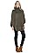 Pack of (6 Pieces) Assorted Color Fashionable Fringe Knitted Turtleneck Poncho FM-WSF192