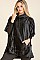 PACK OF 12 FASHION ASSORTED COLOR TURTLENECK PONCHO