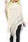 FASHIONABLY FRINGED PONCHO FM-WSF206