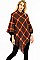 TRENDY V-SHAPED FRINGED PONCHO FM-WSF212