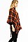 TRENDY V-SHAPED FRINGED PONCHO FM-WSF212