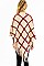 TRENDY V-SHAPED FRINGED PONCHO FM-WSF212