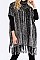 WIDE TURTLENECK FRINGED PONCHO FM-WSF222