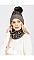 Pack of 12 Stylish Fleece Lined Assorted Color Leopard Print Beanie And Infinity Scarf Set