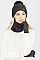 Pack of 12 Lovely Assorted Color Beanie & Infinity Scarf & Glove Set