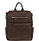 CLASSIC FRONT ZIPPER DESIGN CONVERTIBLE BACKPACK