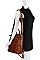 CLASSIC FRONT ZIPPER DESIGN CONVERTIBLE BACKPACK