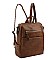 CLASSIC FRONT ZIPPER DESIGN CONVERTIBLE BACKPACK