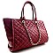 QUILTED Chain Accent Shopping Tote