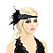 BEADED GATSBY FEATHER HEAD BAND