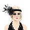 MESH FLOWER VEIL 20 GATSBY HEADDRESS