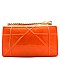 Clasp-lock Accent Jelly Shoulder Bag