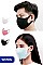 PACK OF 12 	FASHION 3 ASSORTED COLOR MASKS