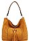 BIG TASSEL HOBO BAG WITH LONG STRAP