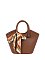 Scarf Round Top Handle Satchel