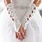 FASHIONABLE SATIN BRIDAL 4 BOW FINGERLESS GLOVES SLGLV963