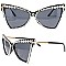 ALLURING RHINESTONE CAT EYE SUNGLASSES